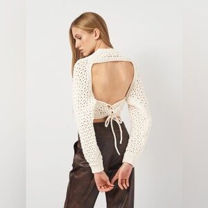 NWT Zara Open Back Knit Sweater